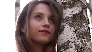Ukrainian Outdoor Brunette Shaved 
